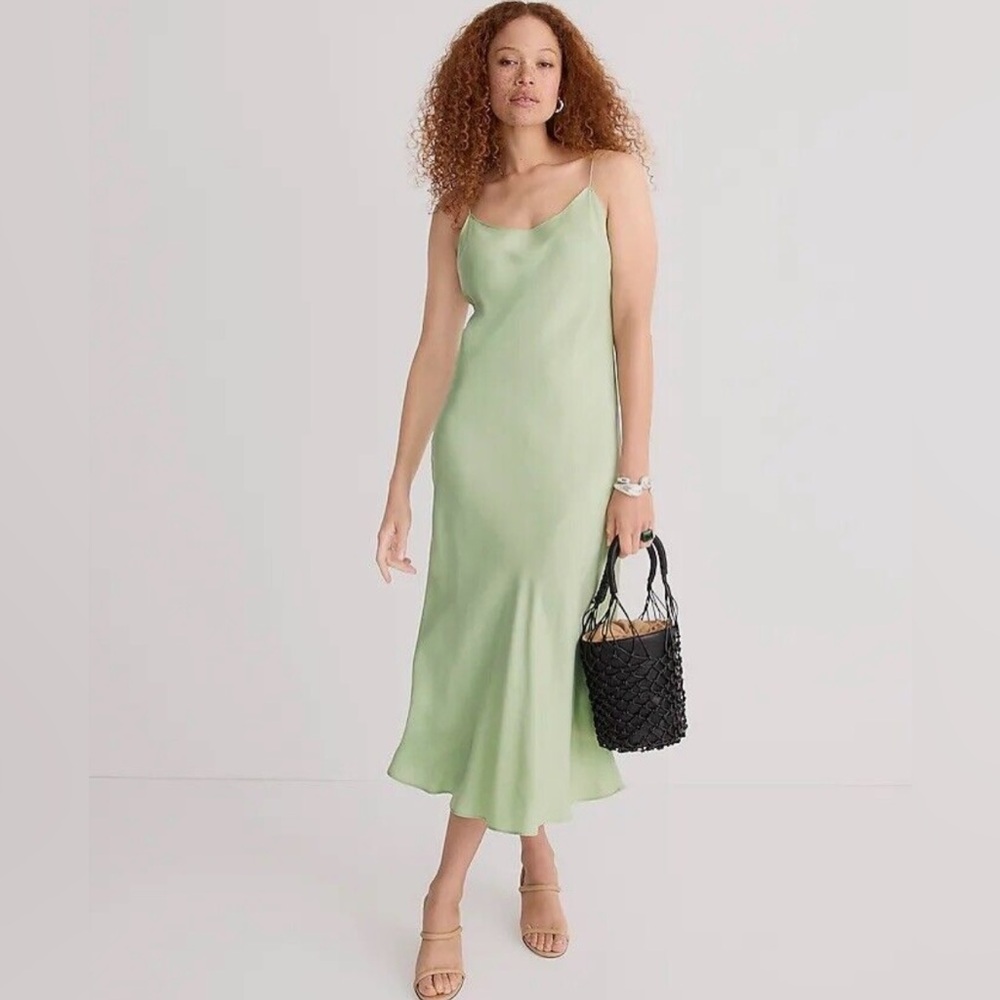 J. Crew Gwyneth Cupro Midi Slip Dress Size 0